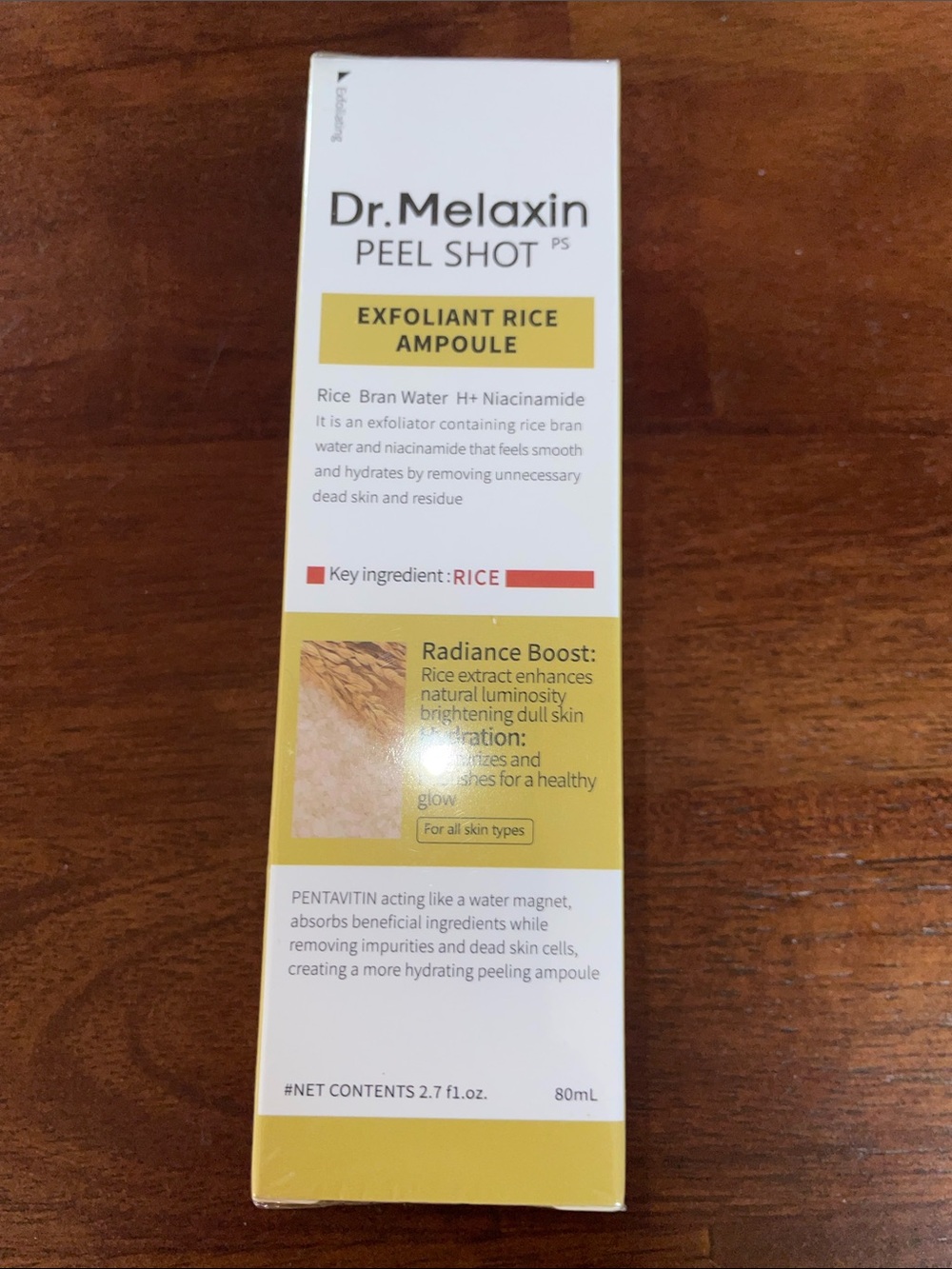 Dr. Melaxin Peel Shot Exfoliant Rice Ampoule — New in Package